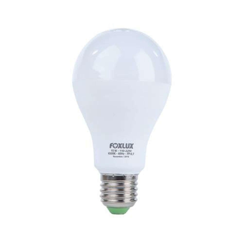 Lâmpada Led A60 15w 6500k Bivolt - Foxlux - Substitui Incandescente - Luz Branca