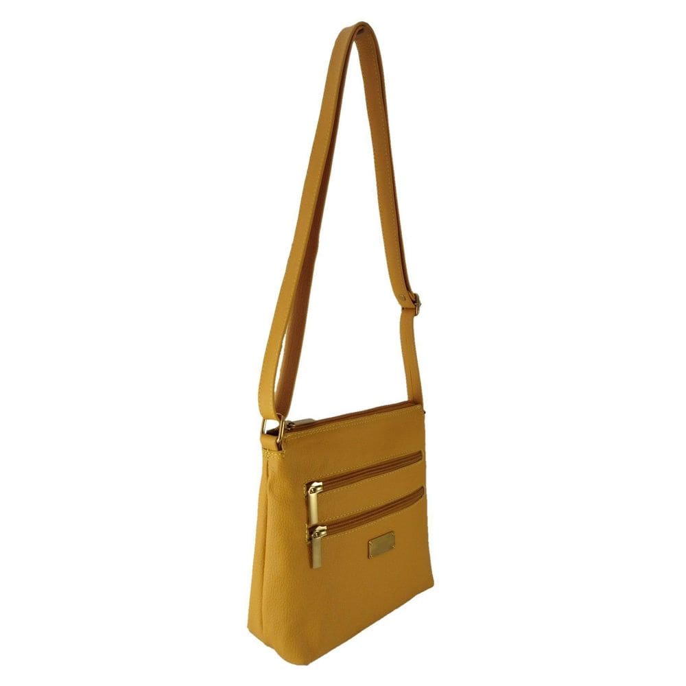 Bolsa Transversal Topgrife Couro Amarelo