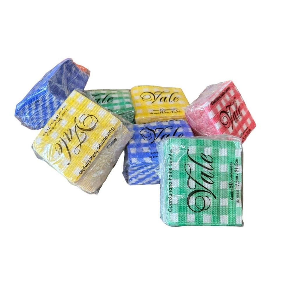 Guardanapo De Papel Xadrez Descartável Com 200 Un