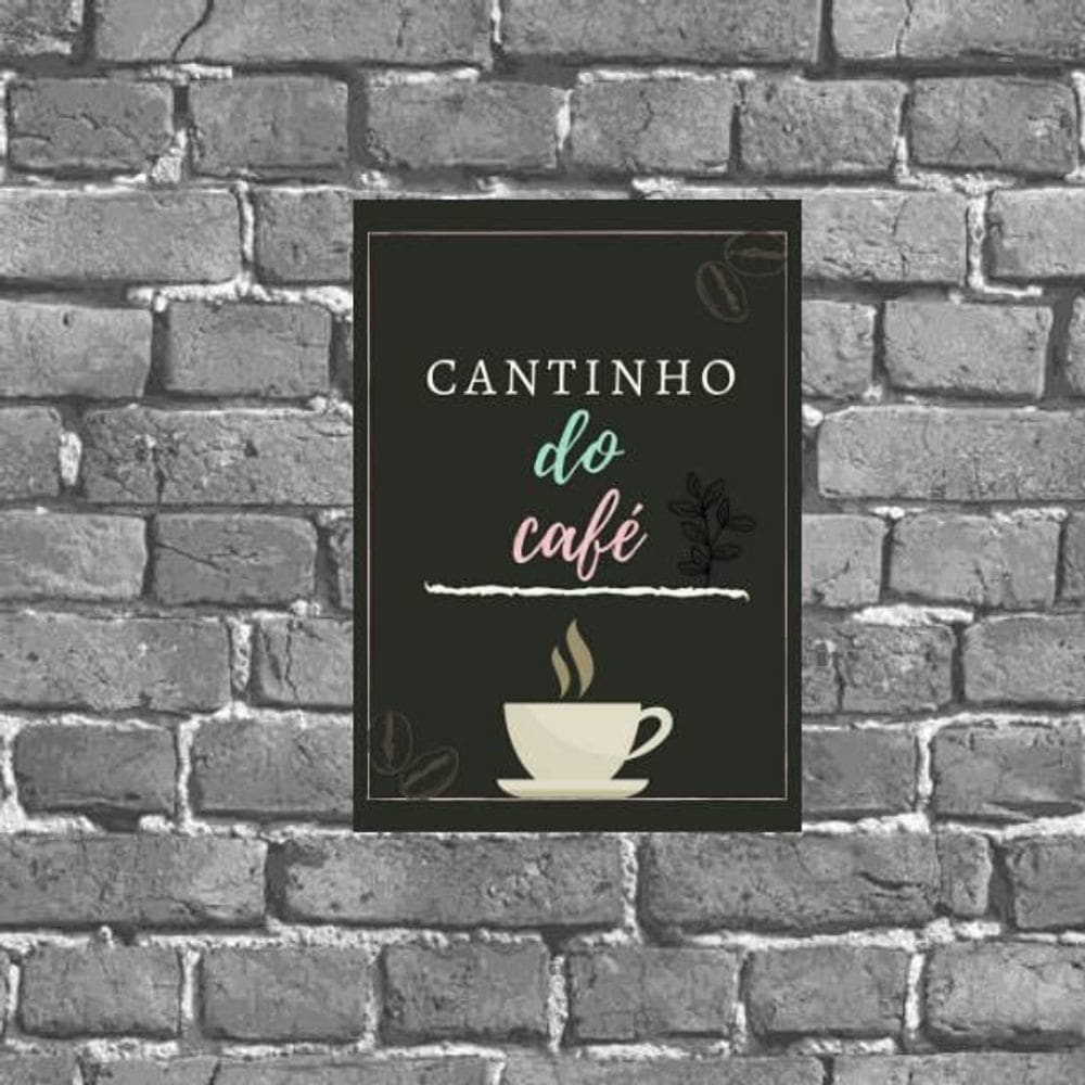 Placa Decorativa Cantinho Do Café 18X27Cm