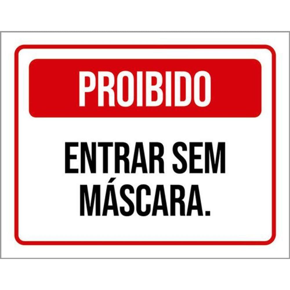 Kit 3 Placas De Proibido Entrar Sem Camisa 36X46