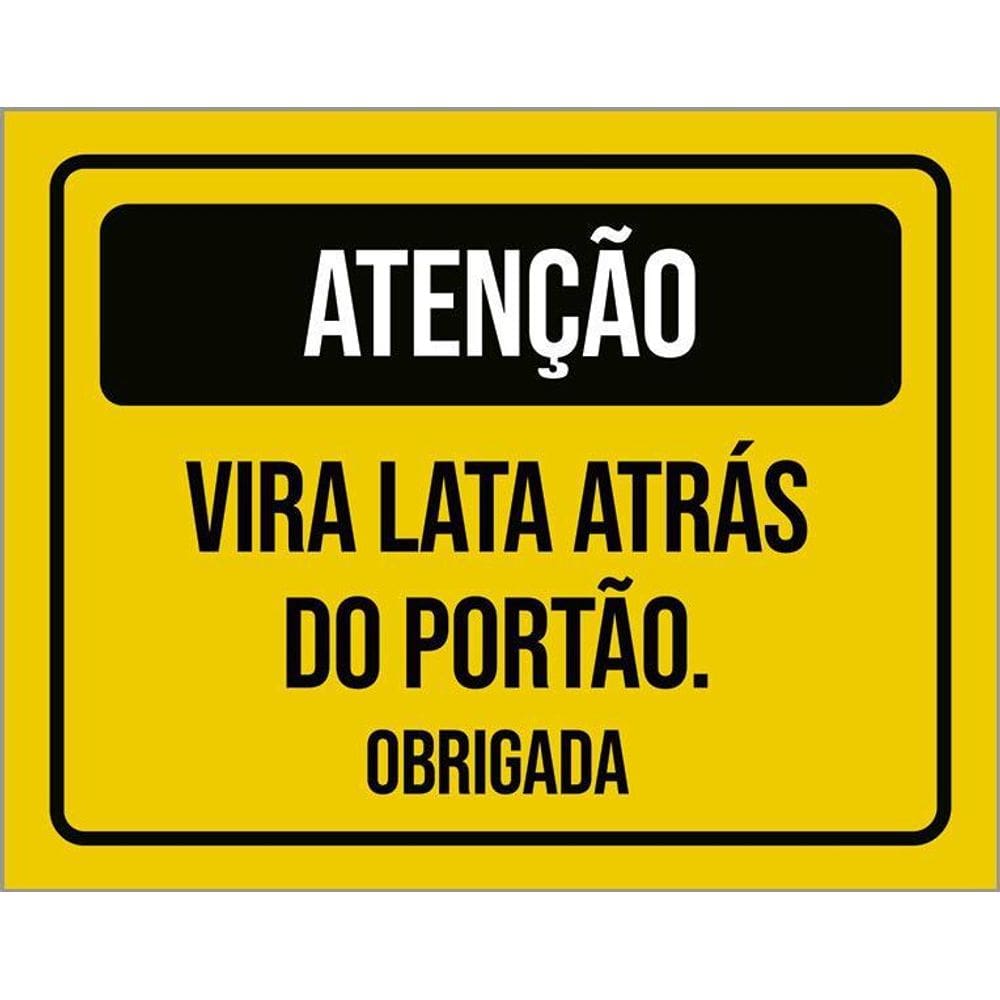 Placa Sinalização - Atenção Vira Lata Atrás Do Portão 36X46