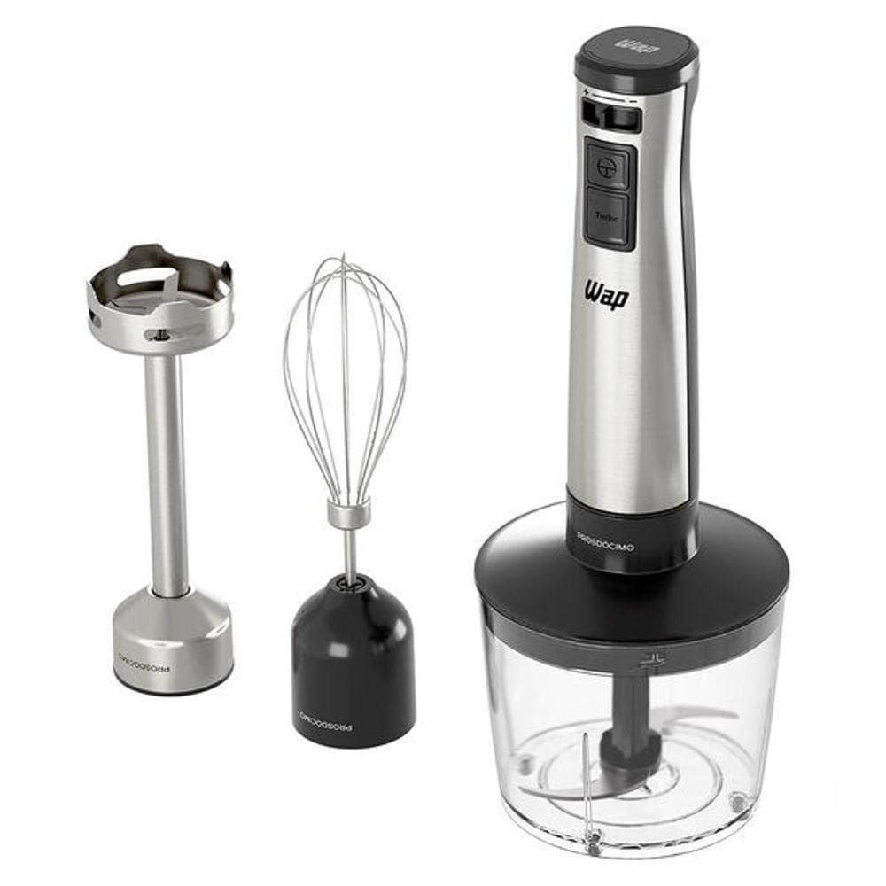 Mixer Inox 3 Em 1 Processador Wap Preto Com Inox 220V