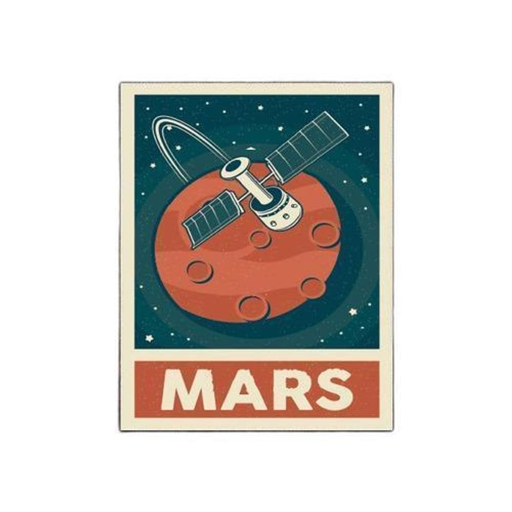 Kit 3 Placas Decorativa Espaço - Planeta Mars Marte