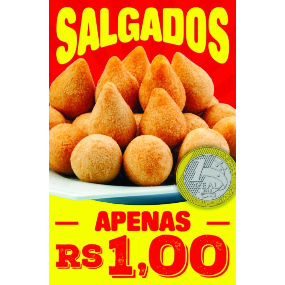 Banner Arte Pronta - Salgados Apenas 1 Real