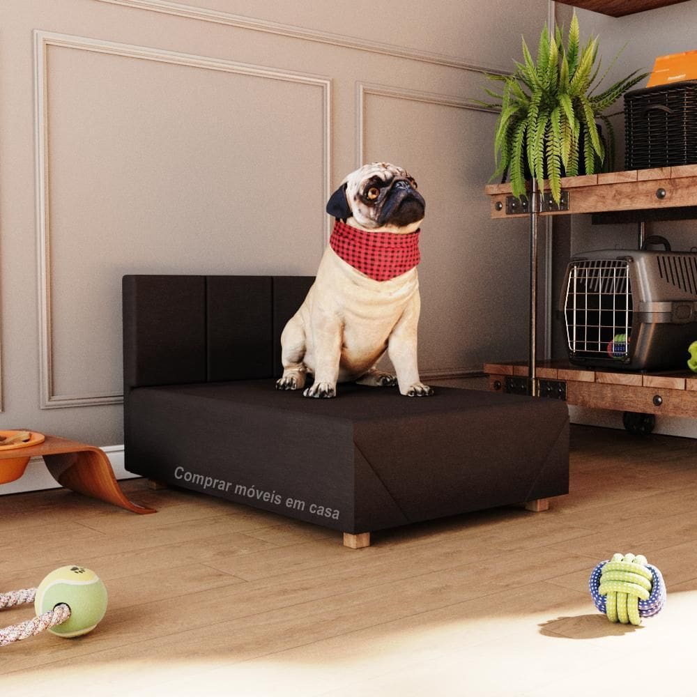 Cama Box Pet Dog Porte Menor 60 Cm Cor Marrom Comprar Moveis