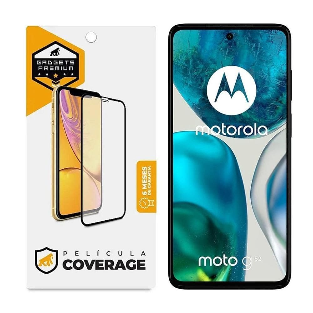 Película Para Moto G52 - Coverage 5D Pro Preta - Gshield