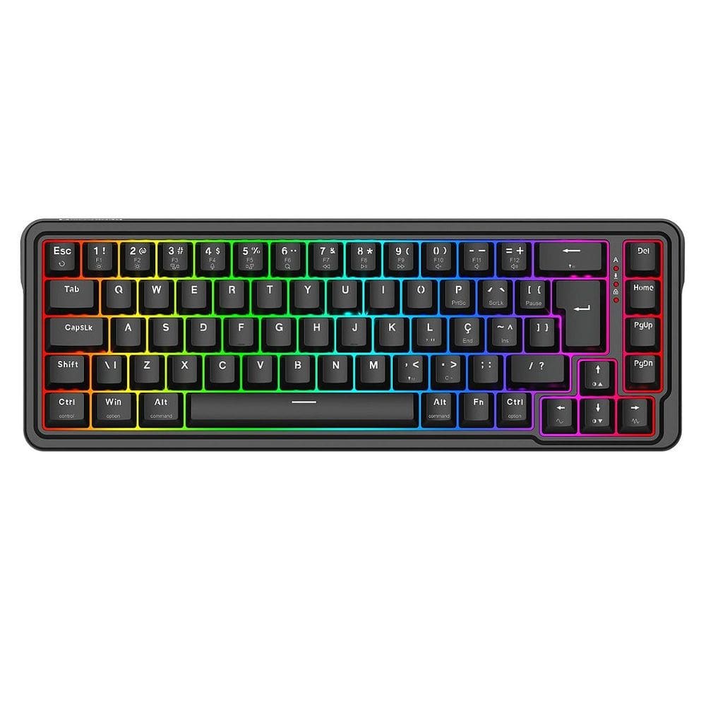 Teclado Magnético Gamer Redragon Nova, RGB, 65%, ABNT2, Preto