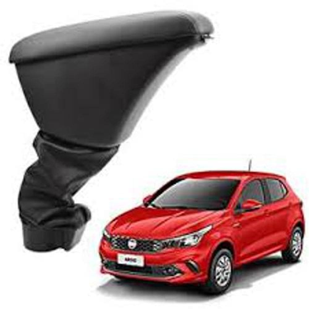 Apoio de braço Fiat Argo tecido preto c/costura branca