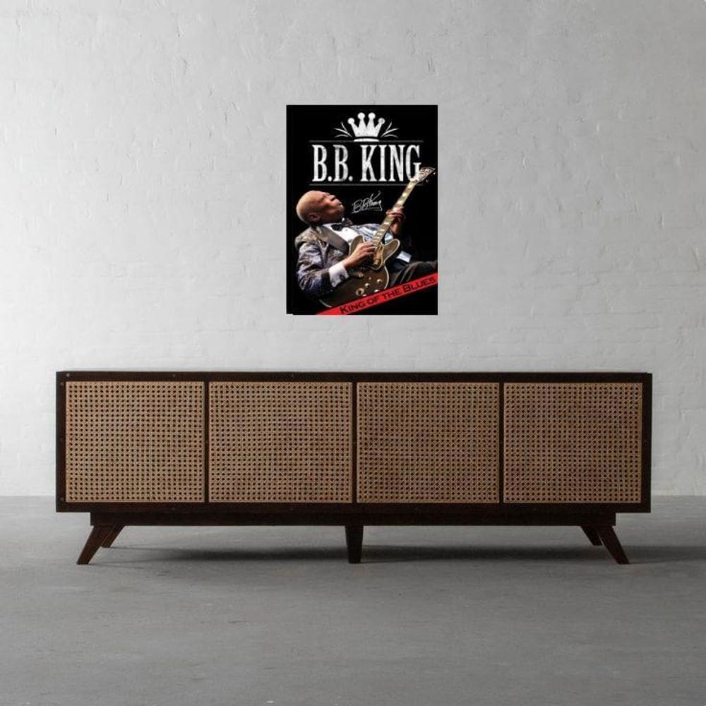 Quadro Rei Do Blues- Bb King 24X18Cm - Com Vidro