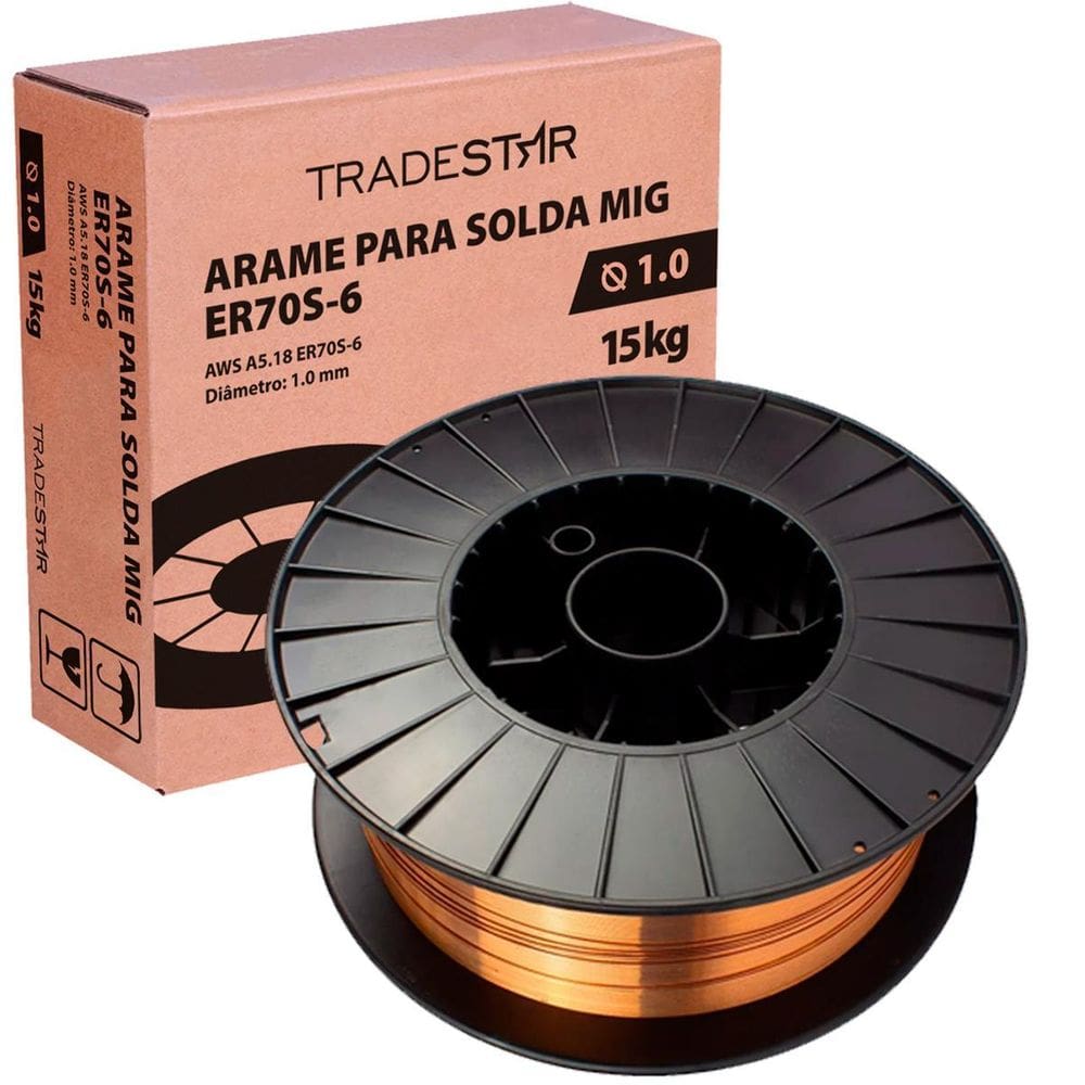 Arame Solda Mig Com Gás 1,0Mm Rolo 15Kg Er70S-6 Tradestar