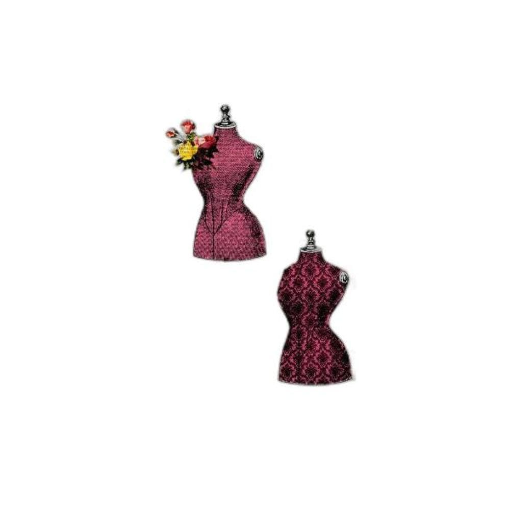 Quadro Manequins Atelier De Costura 24X18Cm Moldura Preta