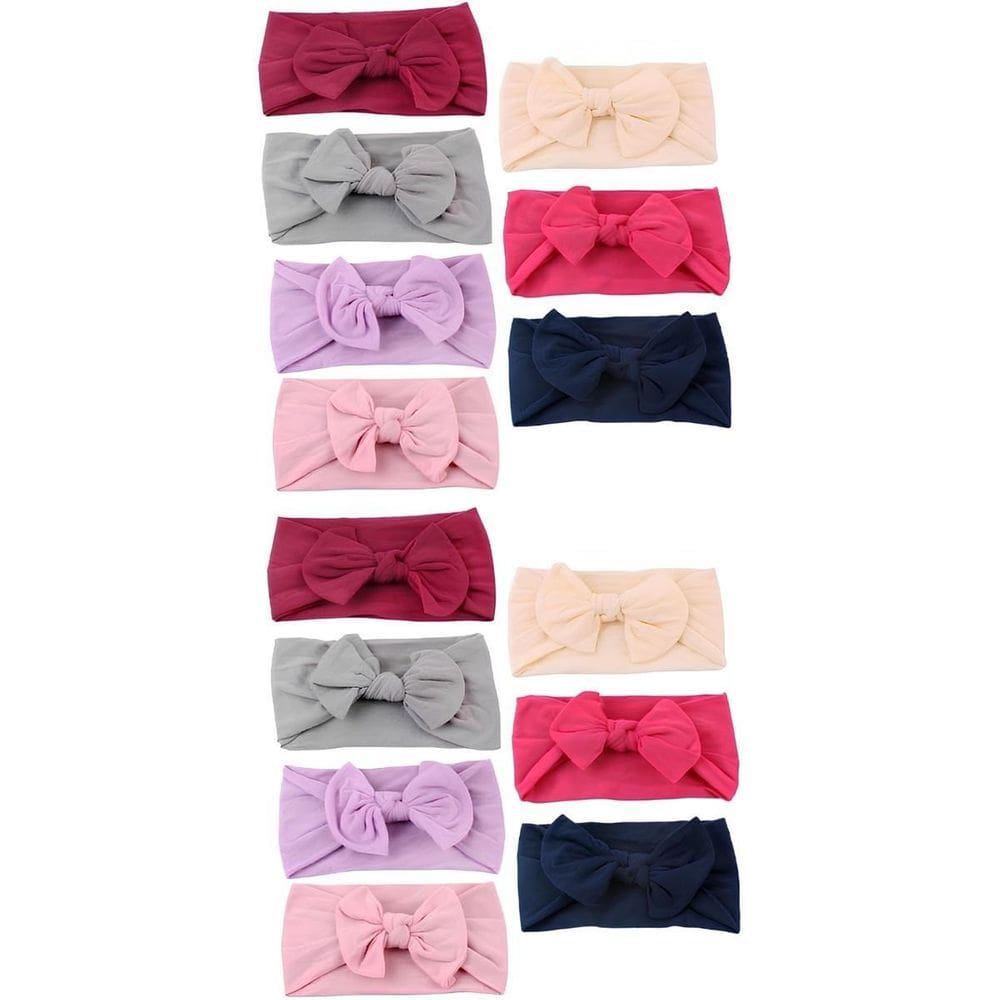 Faixa De Cabelo Bebê 14 Unidades Turbante Macio + 2 Brindes