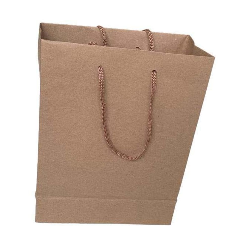 Sacolas Papel Kraft 135G 18X8X24Cm Pacote Com 100 Unidades