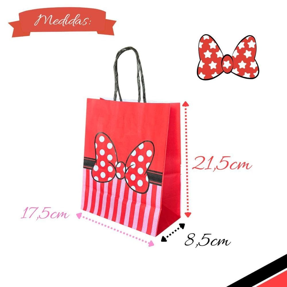 Sacola De Papel Kraft Presente Estampadas 17,5X8,5X21,5Cm