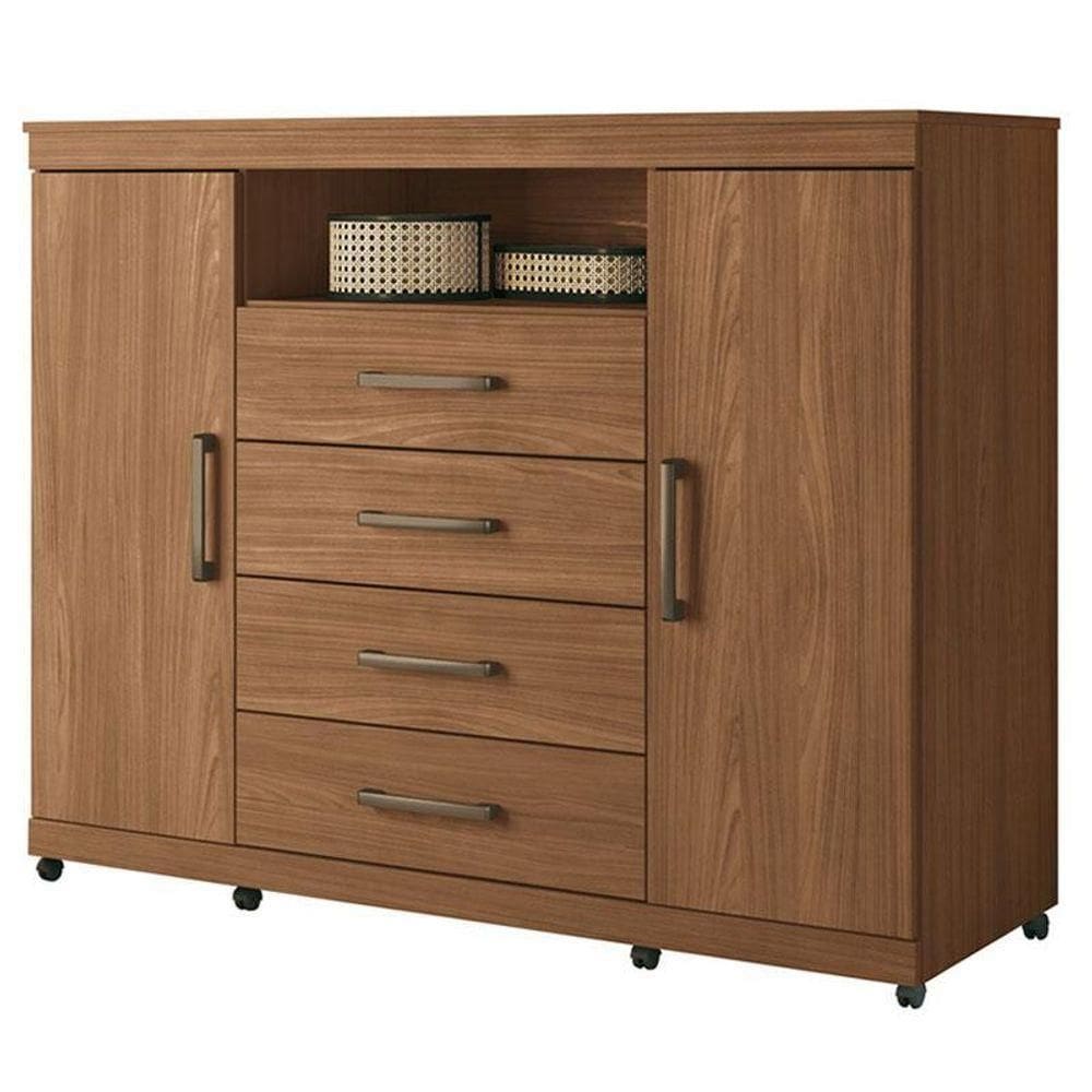 Comoda Havana Master Com Rodizio Jatobá Acetinado - Santos Andirá