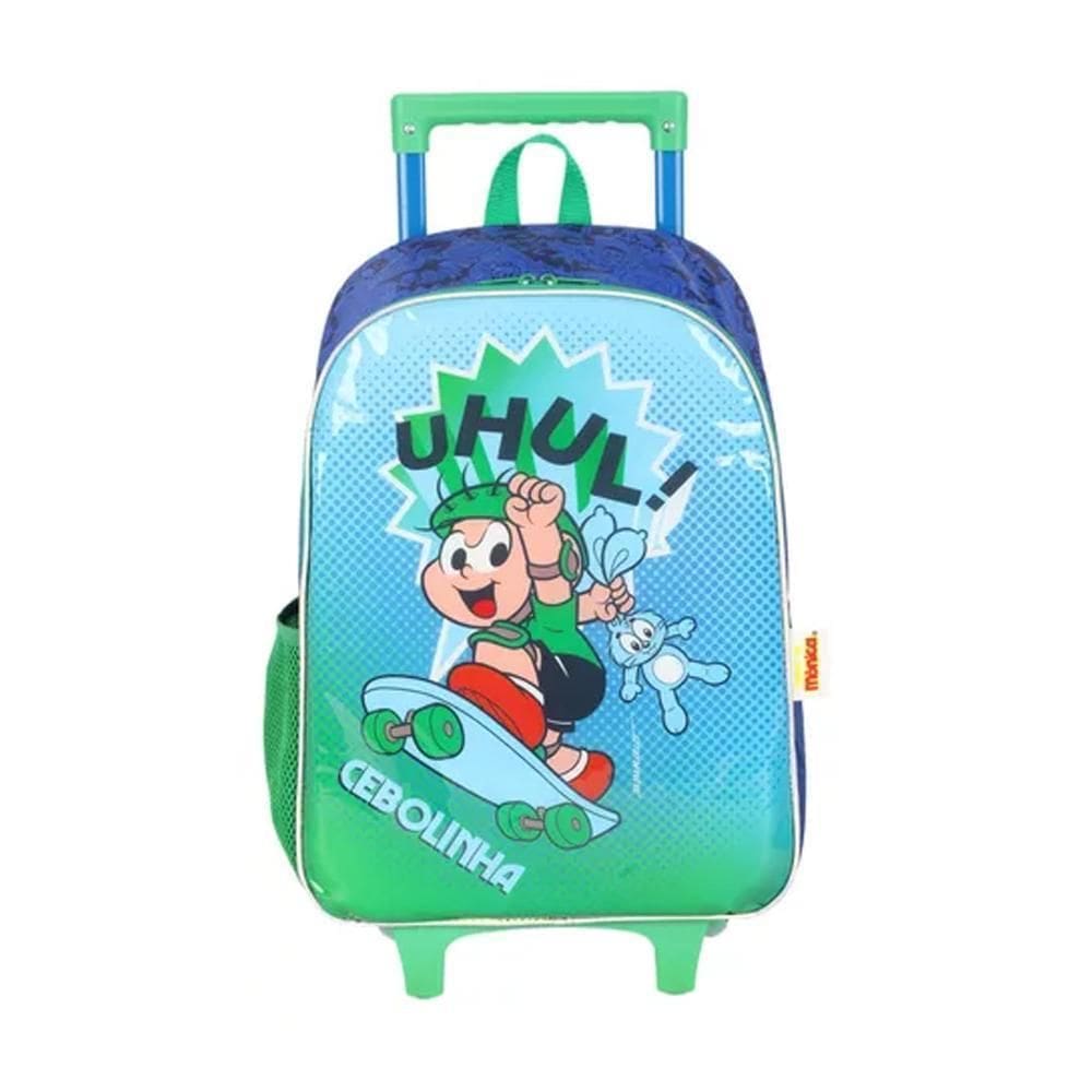 Mochila Escolar De Rodinhas Lançamento Cebolinha - Luxcel