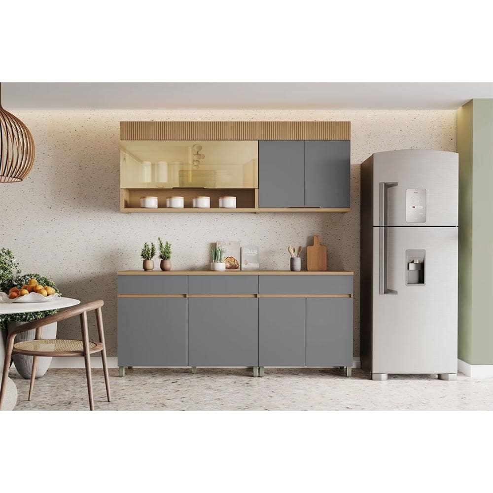 Kit Modulado Nesher Realeza 4 Peças CZ104 Carvalho/Titânio