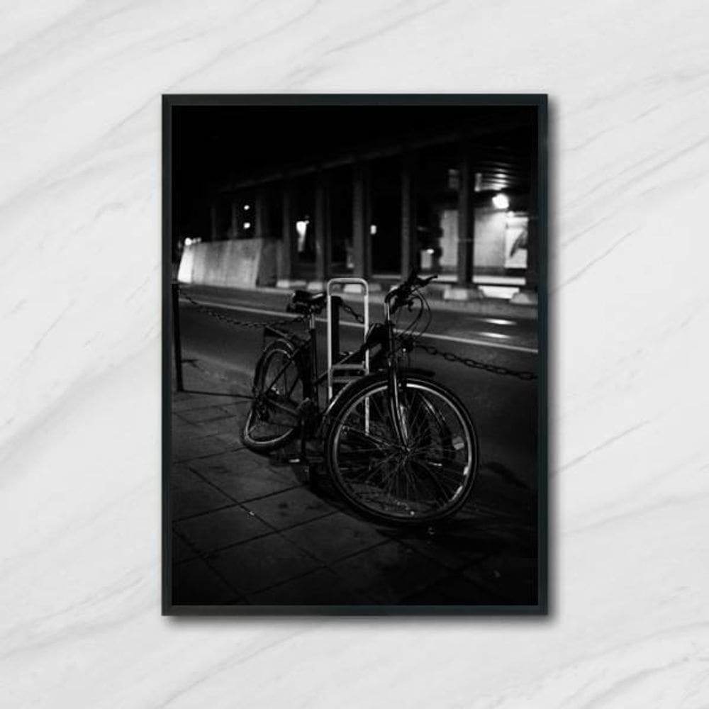 Quadro Fotografia Bicicleta Pneu Furado 24X18Cm