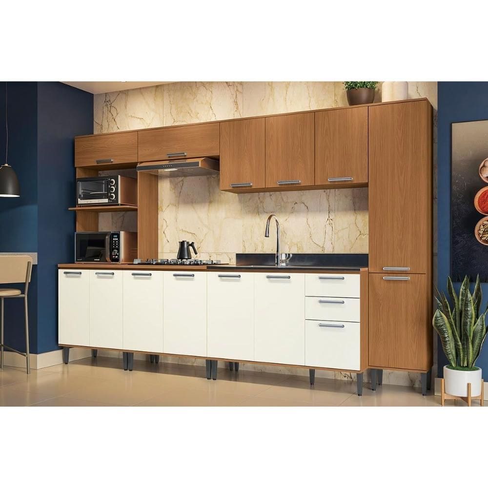 Kit Cozinha Kappesberg 7 Peças Linna C7P107 Canela/Off White