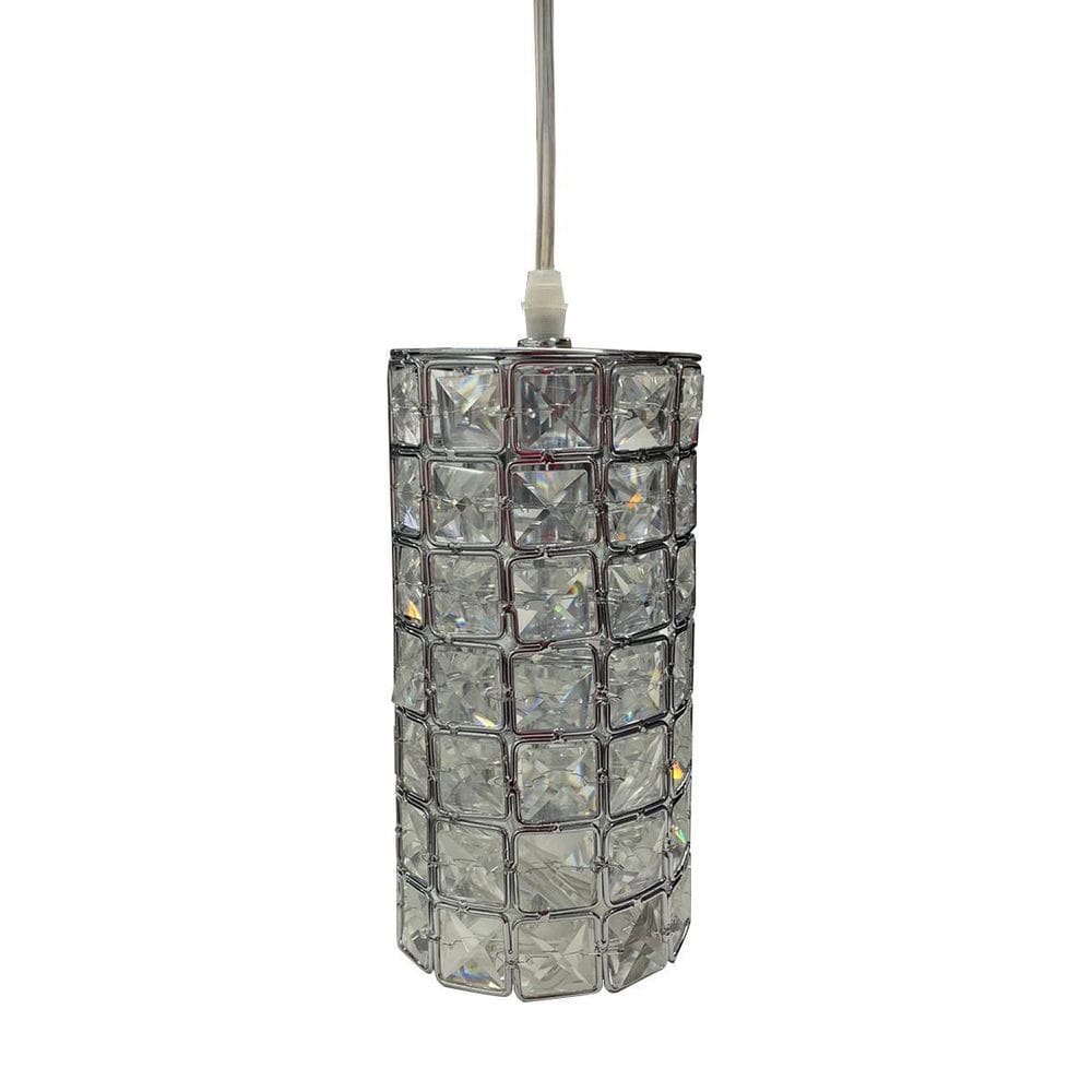 Mini Lustre Pendente Cristal Cravejado Elegante E27 Diamante