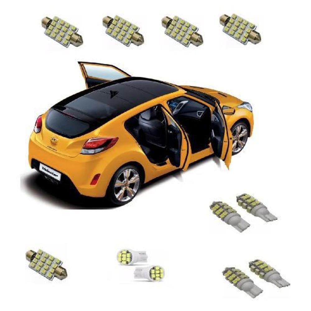 Kit Lampada De Led Hyundai Veloster 2011 A 2013 Super Branca