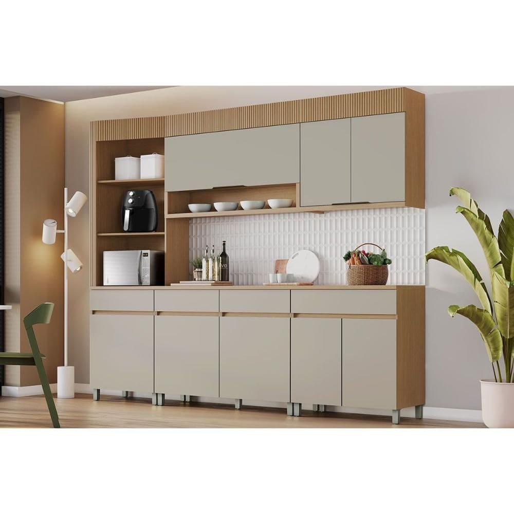 Kit Cozinha Nesher Realeza 5 Peças CZ101 Carvalho/Greice