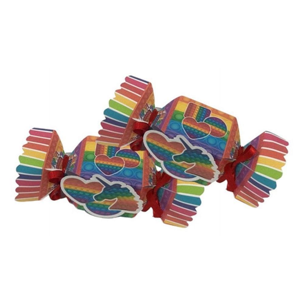 10 Caixa Bala Kit Festa Pop It, Kit Fidget Toy - Vermelho