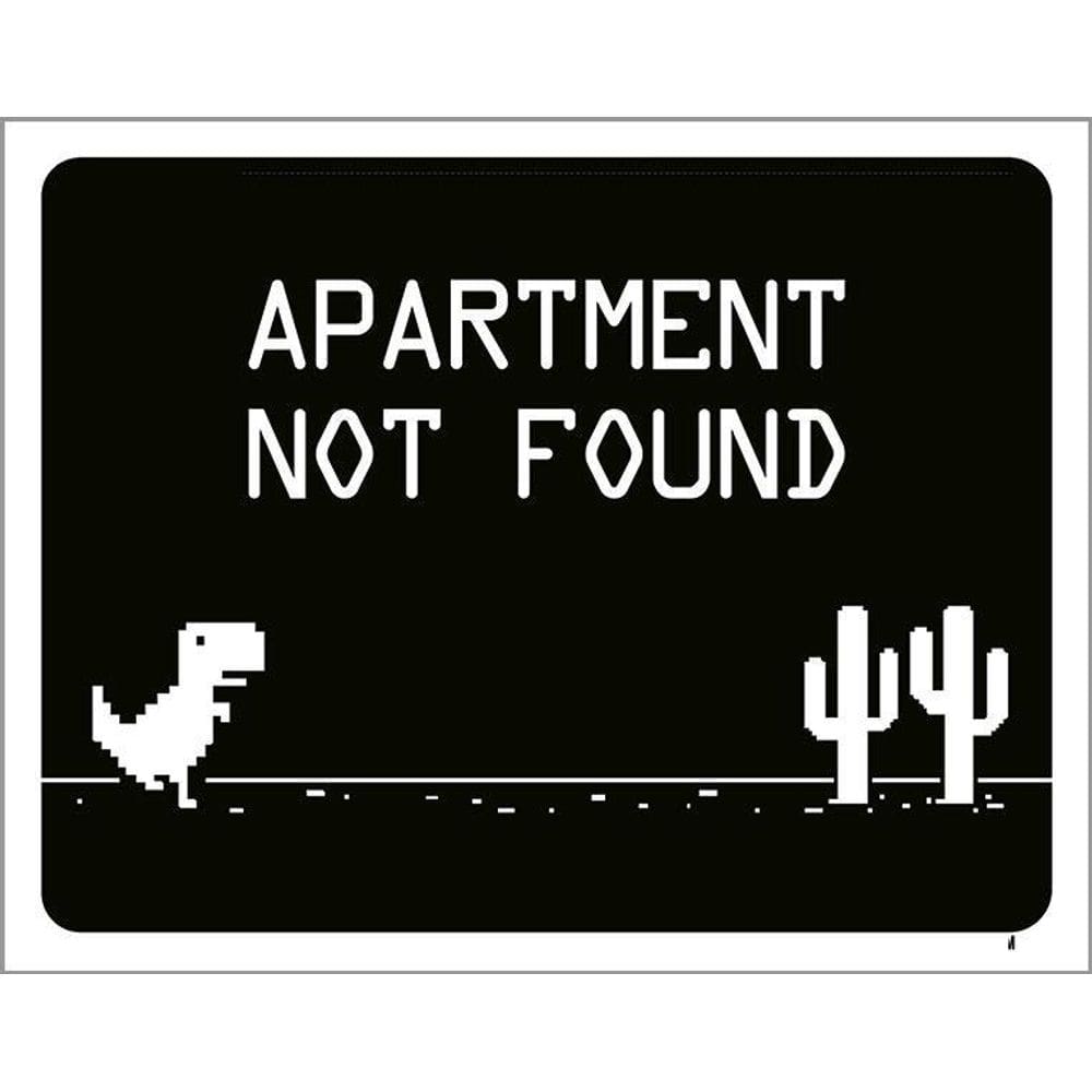 Kit 3 Placas Decorativa - Apartament Not Found