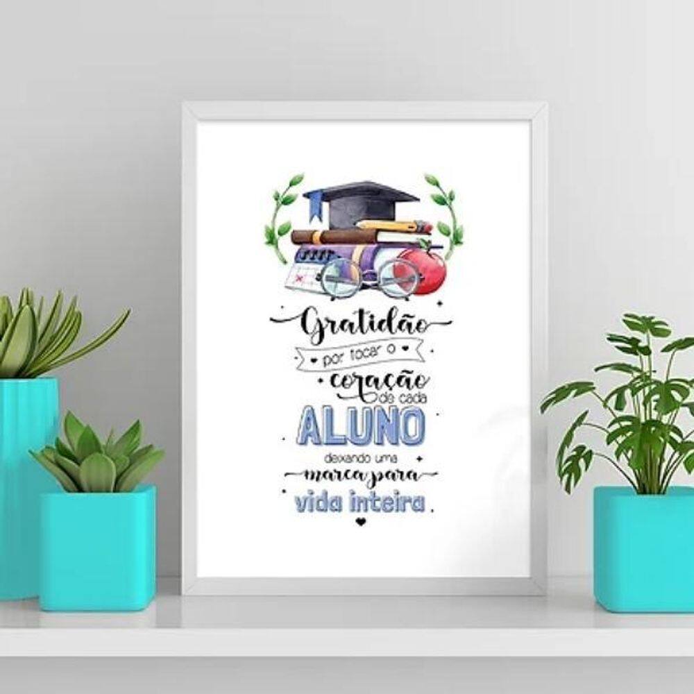 Quadro Agradecimento Ao Professor 33X24Cm