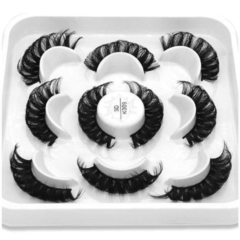 Cartela Cílios Postiços 3D 5 Pares Mega Volume K0009
