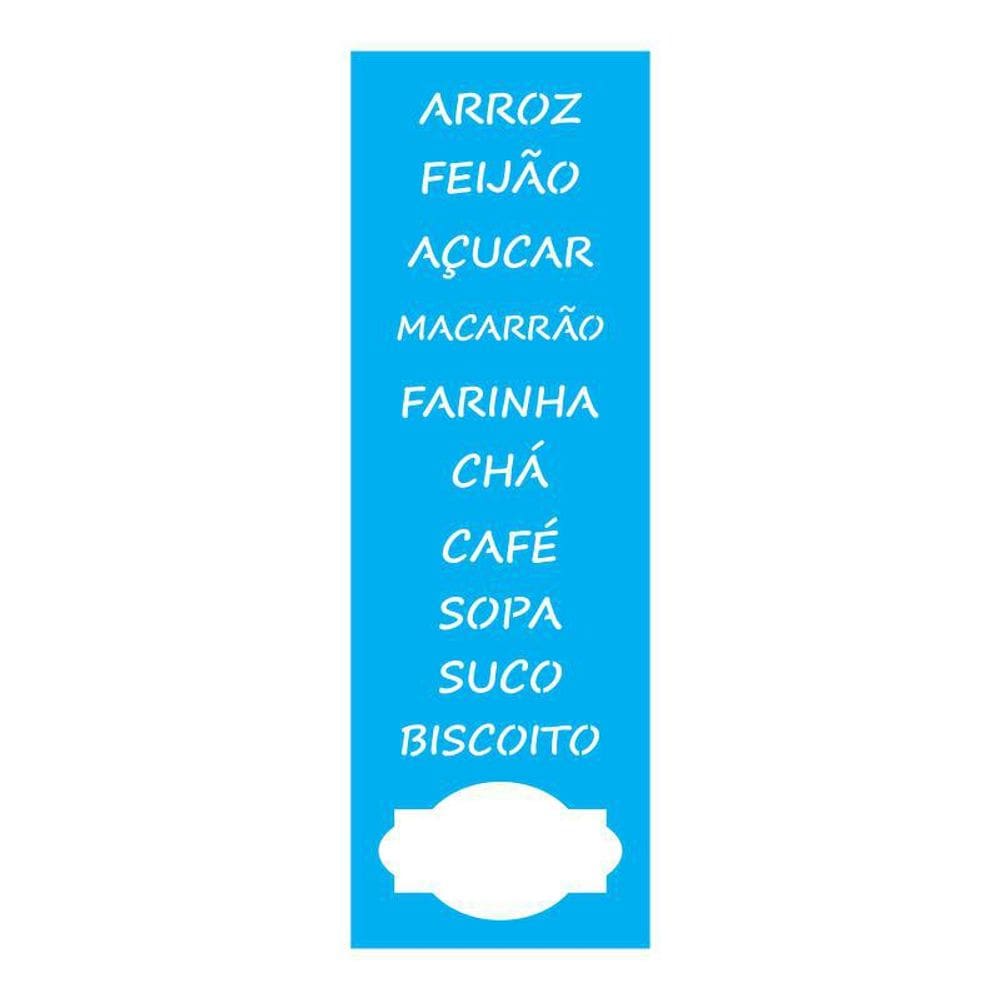 Stencil Tamako Palavras Placa - 10X30Cm - Ref 795