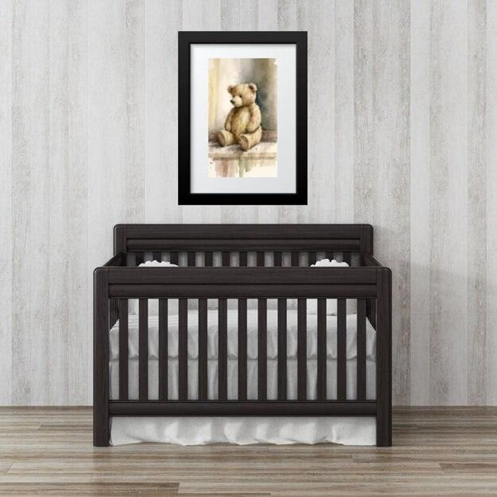 Quadro Quarto Infantil Aquarela Ursinho - 60X48Cm