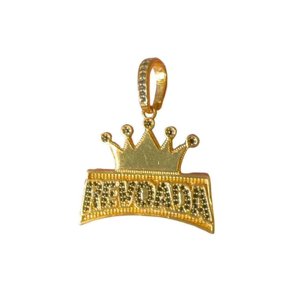 Pingente Revoada Preto - Banhado A Ouro 18K