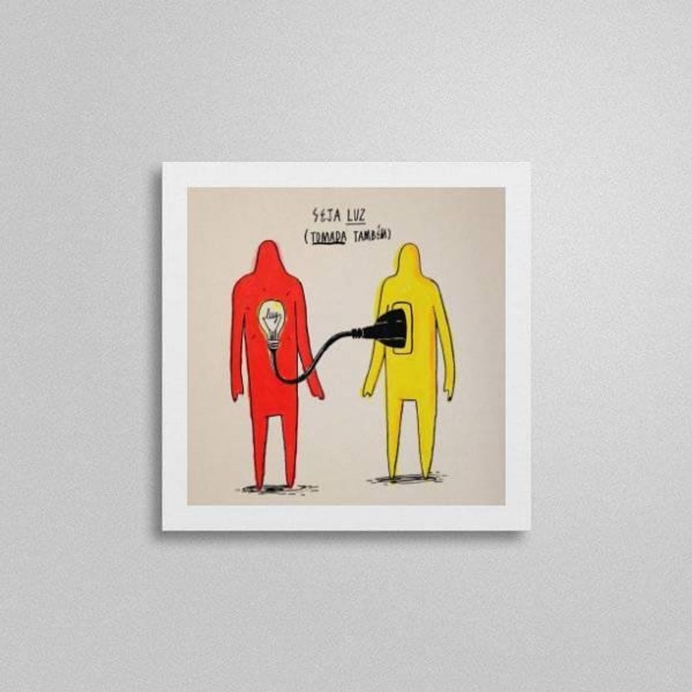 Quadro Seja Luz E Tomada Também 20X20Cm