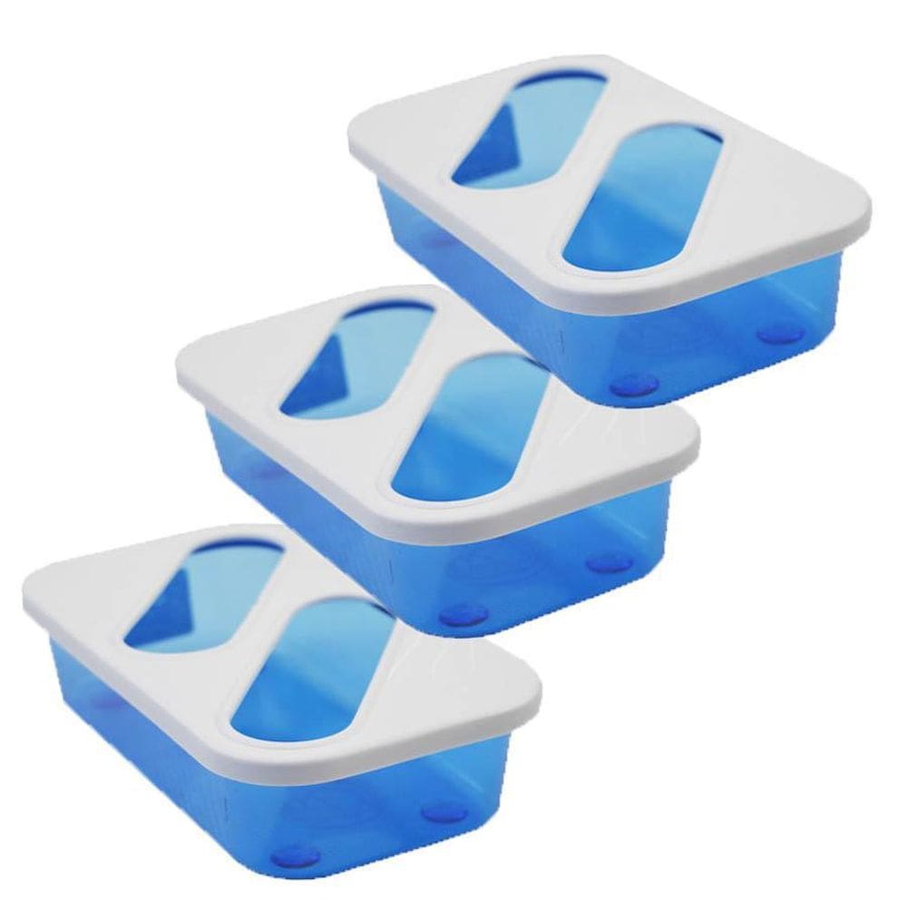 Kit 3 Comedouros Para Pássaros Com Tampa Médio 320 Ml