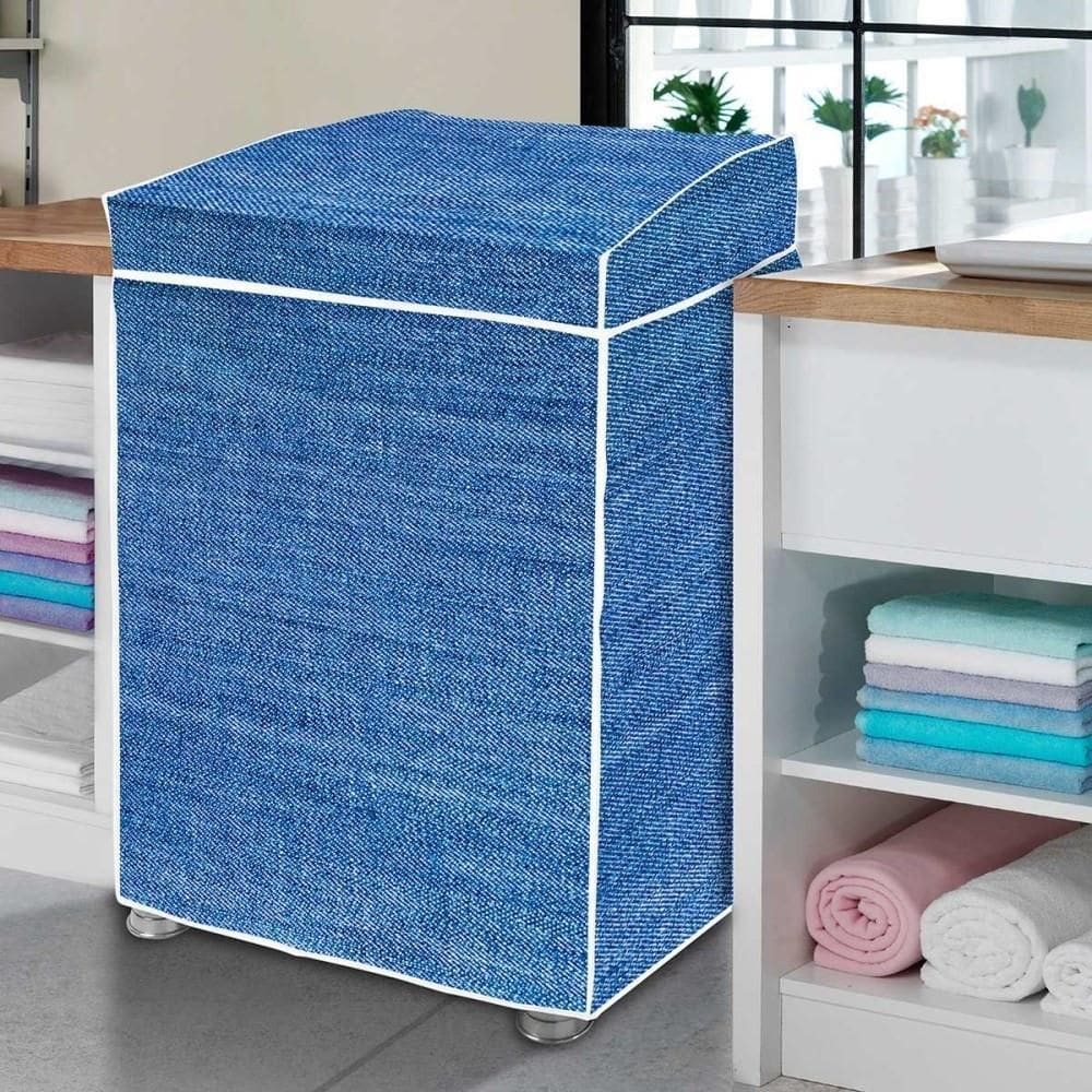 Capa Máquina De Lavar Flanelada Jeans P