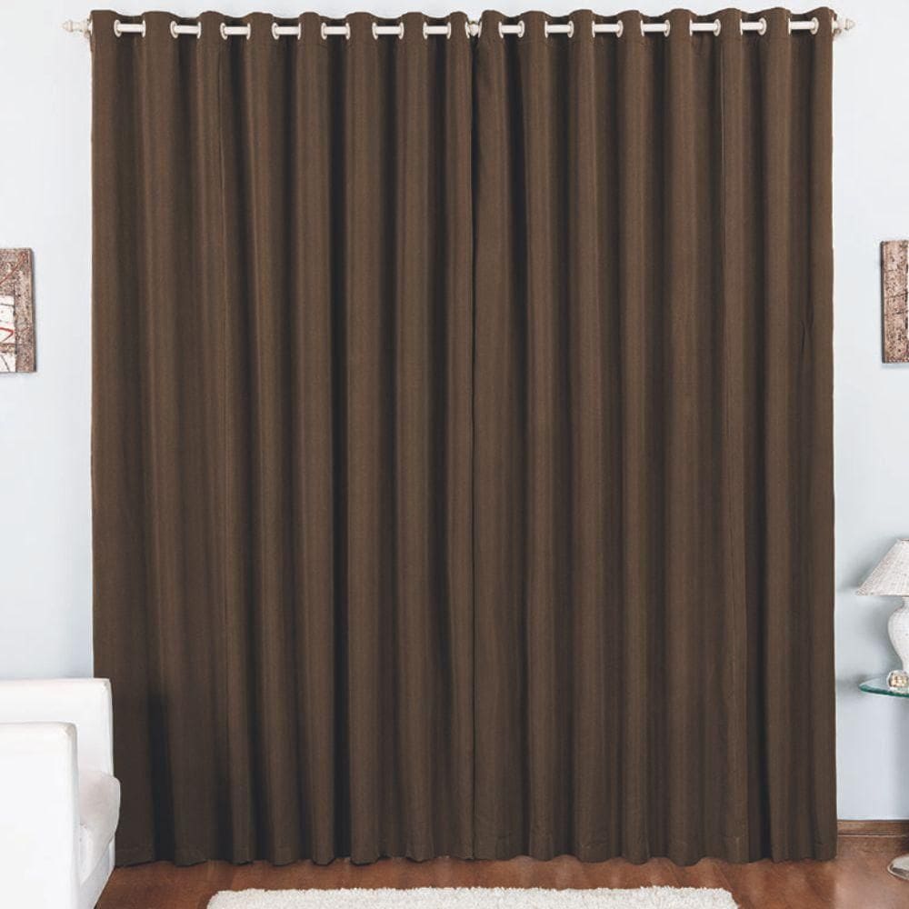 Cortina Pryme 3 Metros Sala Quarto Em Oxford Varão - Tabaco