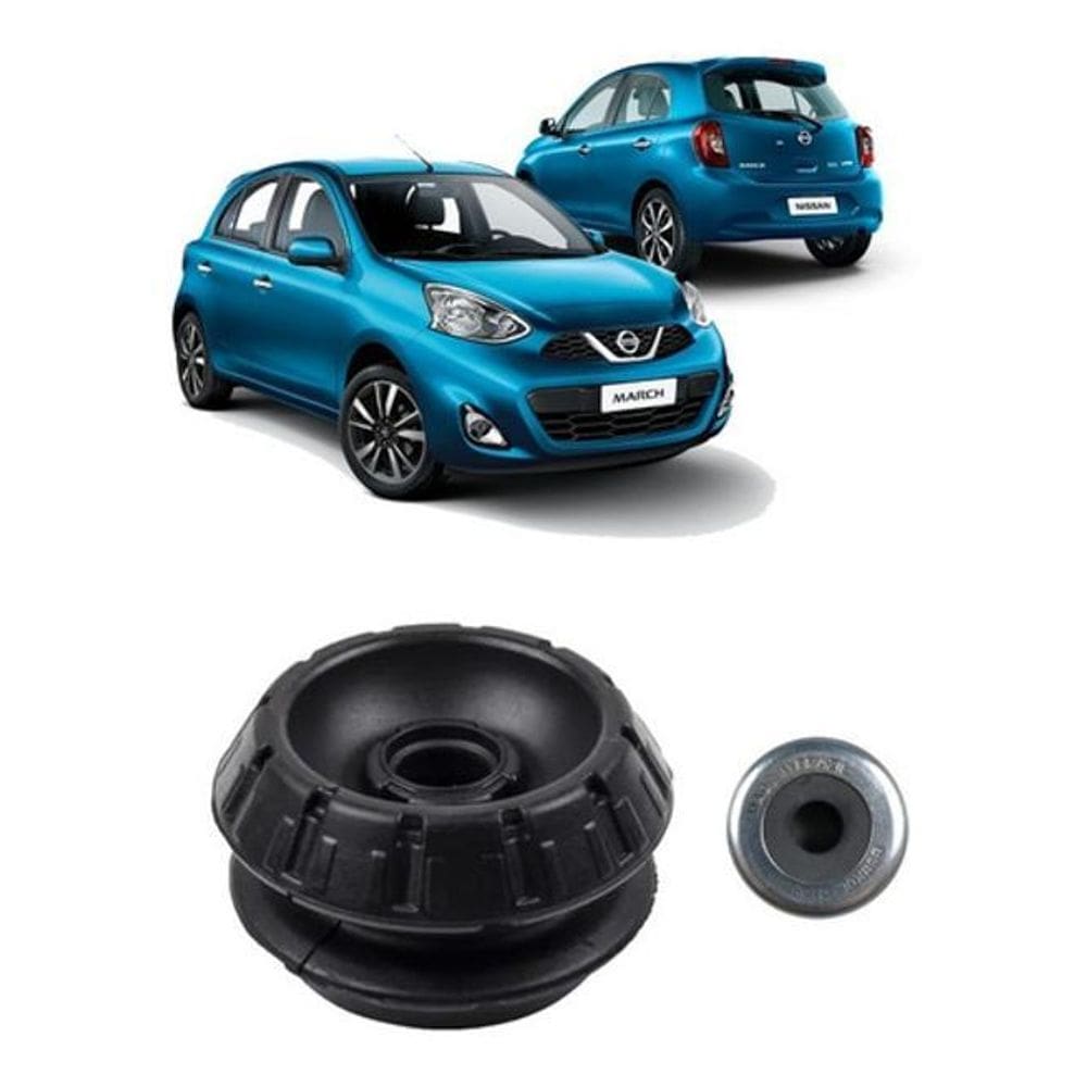 Um Coxim + Rolamento Dianteiro Nissan March 2012 2013 2014