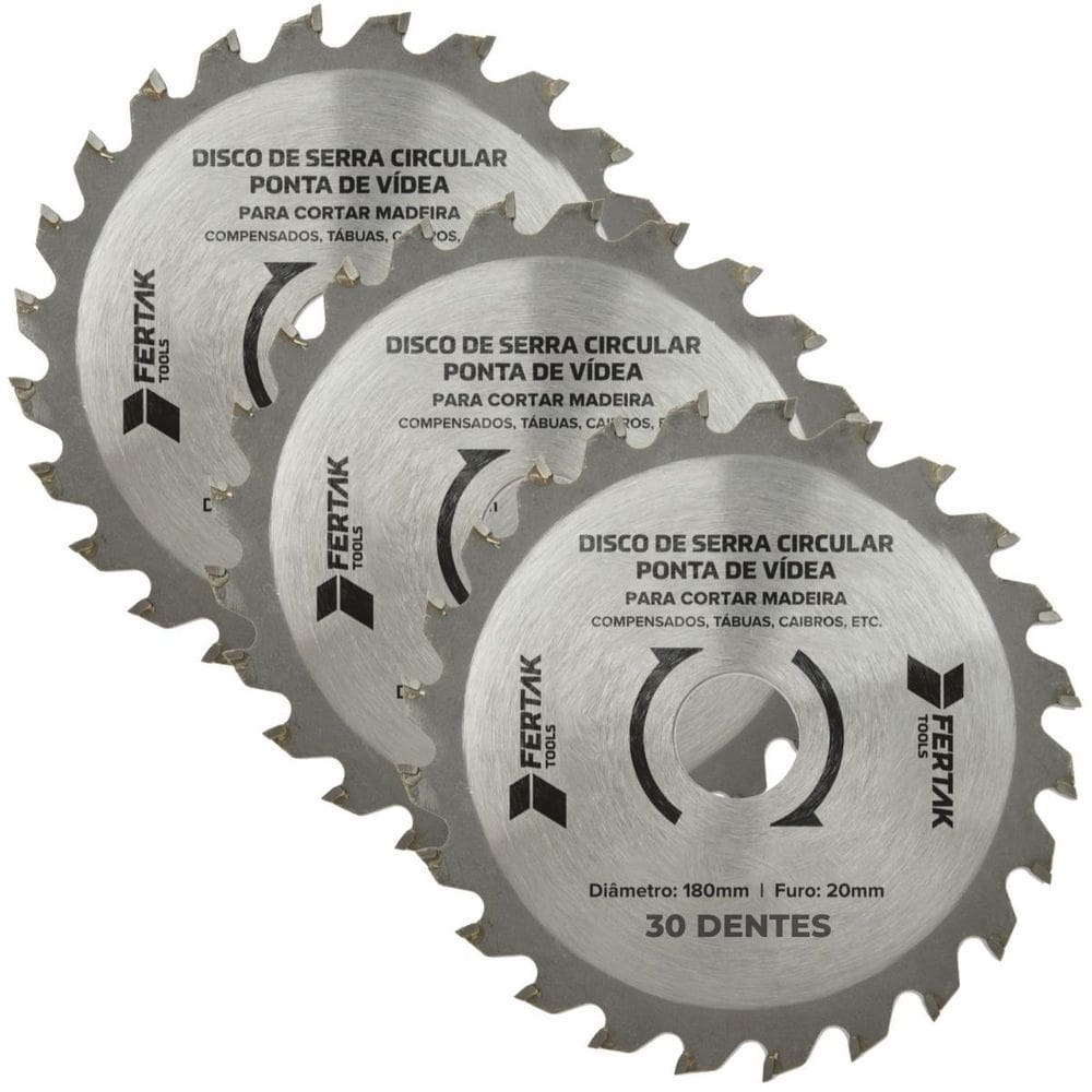 Disco De Serra Circular Ponta Vídea 30 Dentes 20X180Mm 03 Un