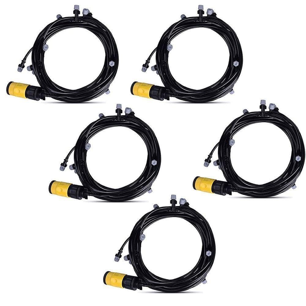 Mangueira Nevoa Climatizadora Kit 5 Uni Sistema Irrigacao 10 Metros Jardim Grama Quintal