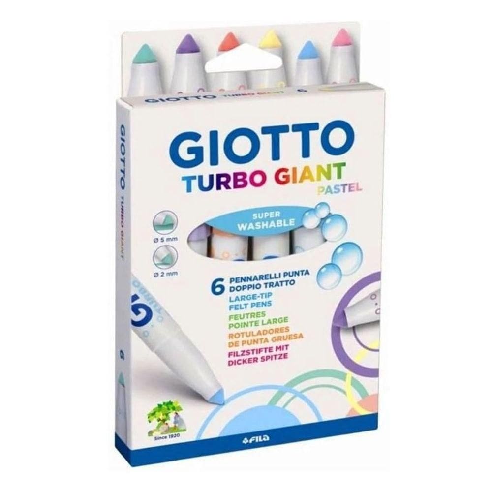 Caneta Hidrográfica Turbo Giant Giotto 6 Cores
