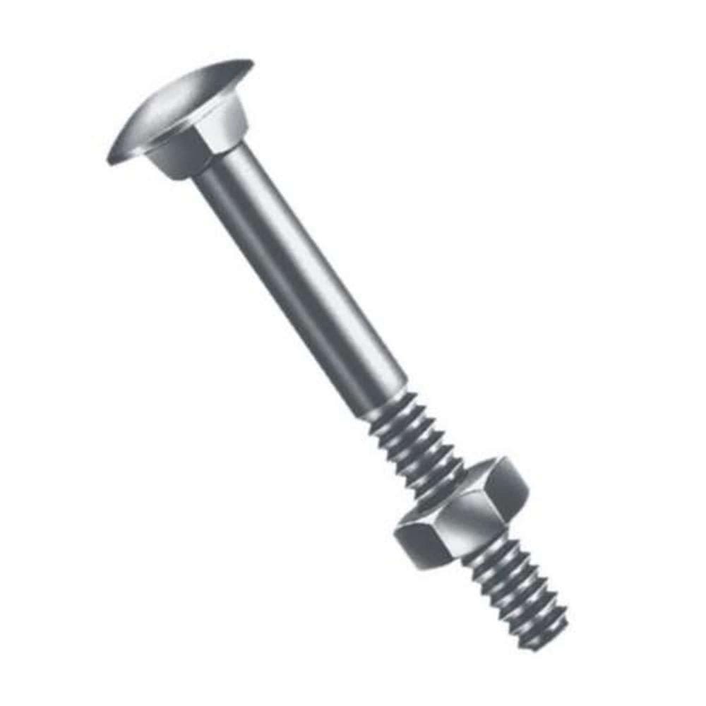 Parafuso Francês 3-8 X 10`` Zincado Com Porca Sextavada - Aço Baixo Carbono