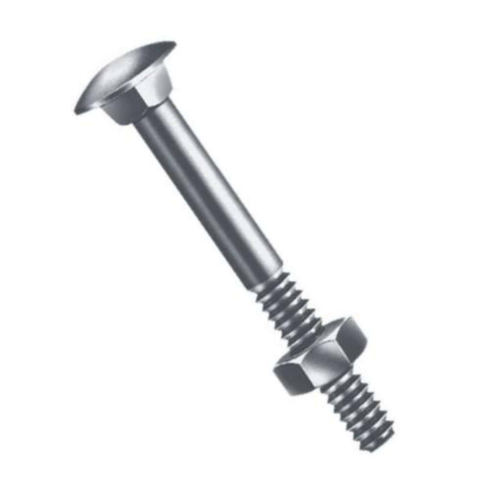 Parafuso Francês 5-16x3 Zincado Com Porca Sextavada - Aço Baixo Carbono