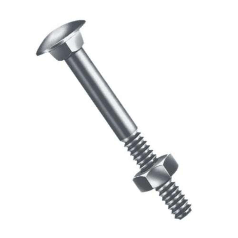 Parafuso Francês 1-4 X 2.1-2 Zincado Com Porca Sextavada - Aço Baixo Carbono