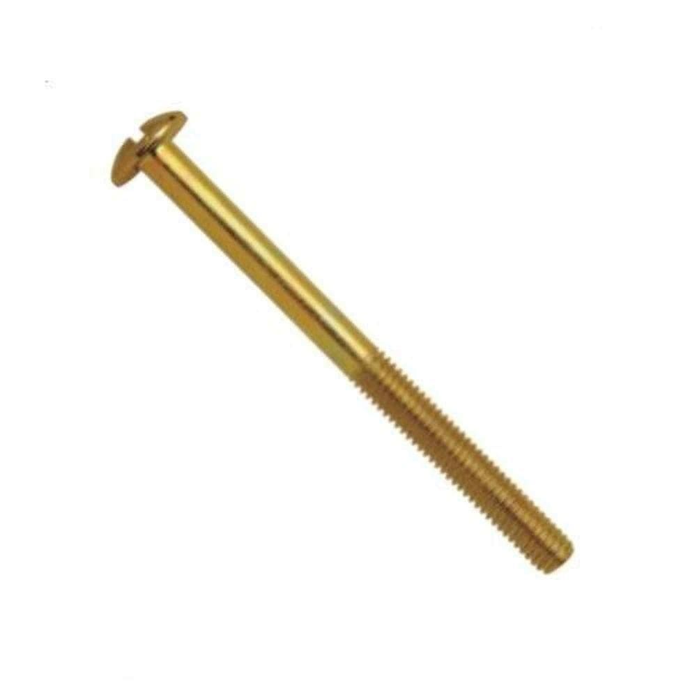 Parafuso Para Cama 1-4x130mm Com Porca - Fenda Reta - Arame Baixo Carbono