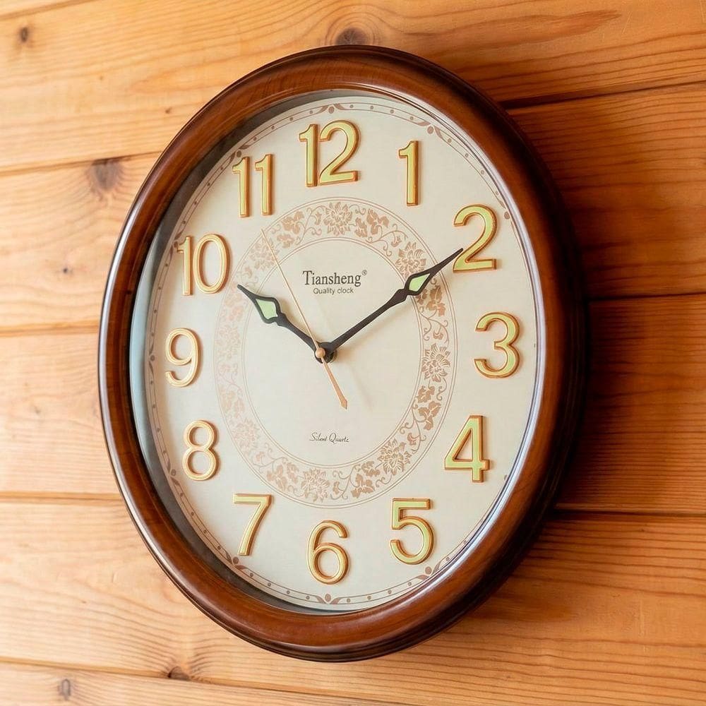 Relógio De Parede Decorativo Tiansheng Branco Rustico 46cm