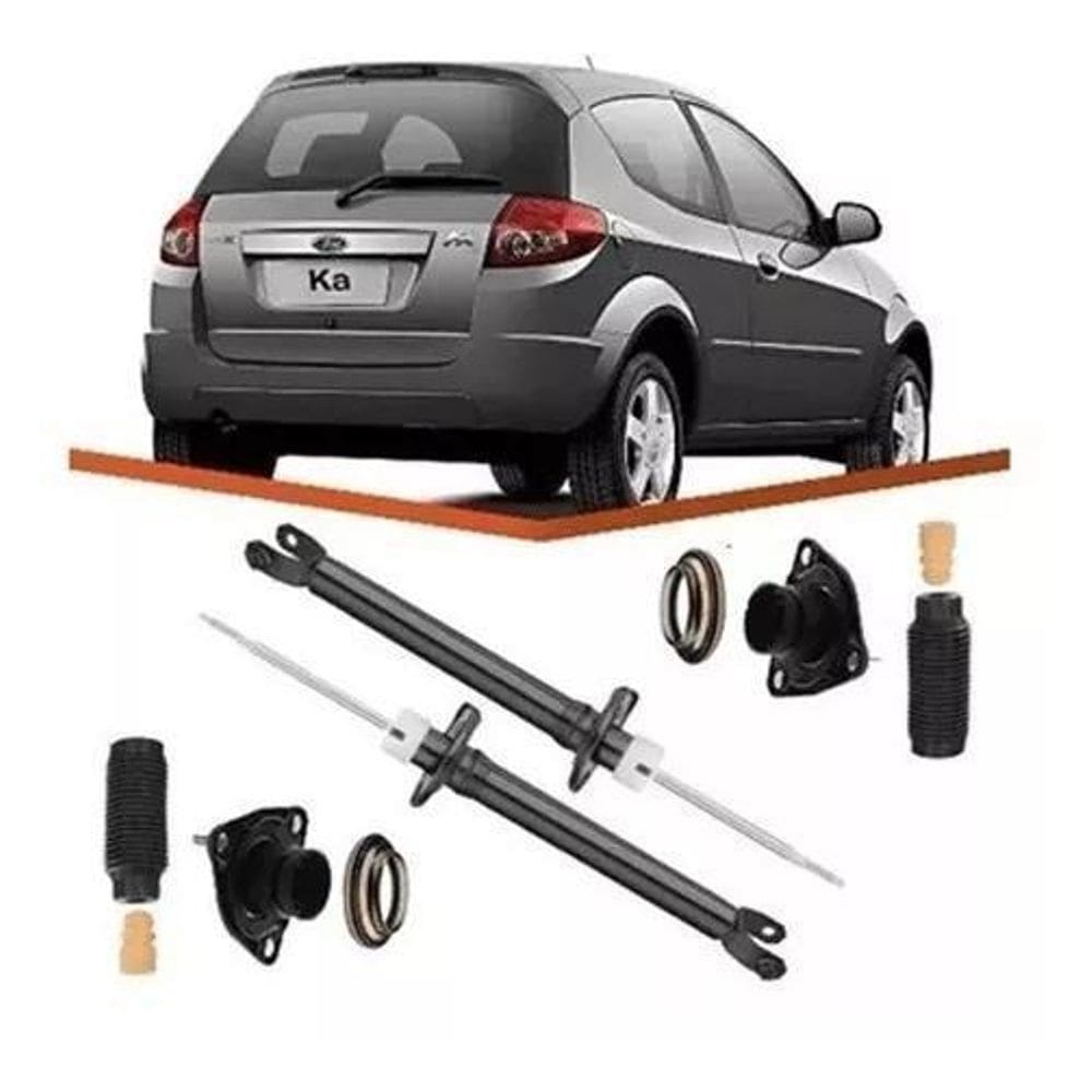 2 Amortecedor Remanu + Kit Traseiro Ford Ka 2008 A 2012