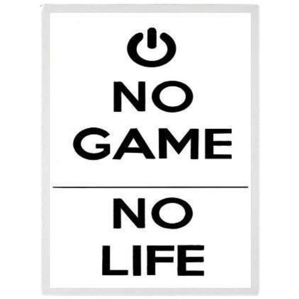 Quadro Decorativo No Game No Life 45X34 C/Vidro - Branca