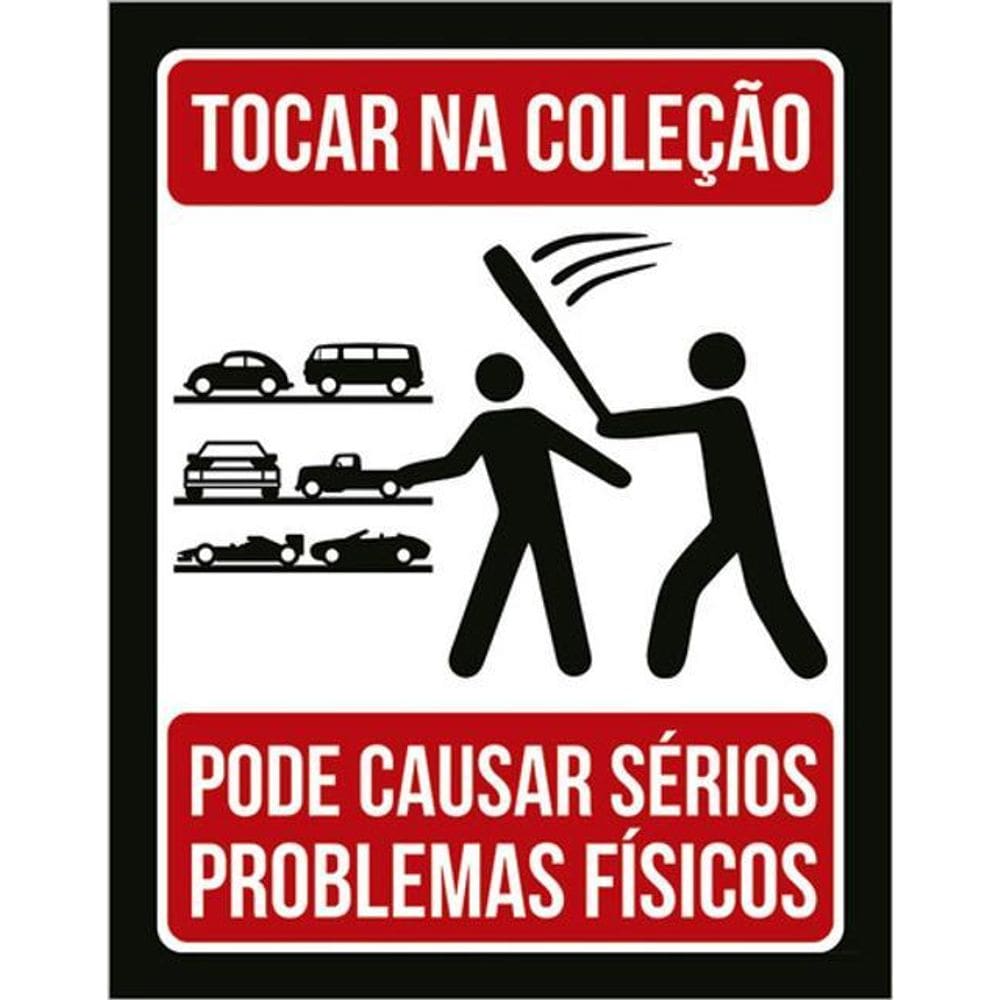Kit 3 Placas Tocar Coleção Carros Problemas 36X46